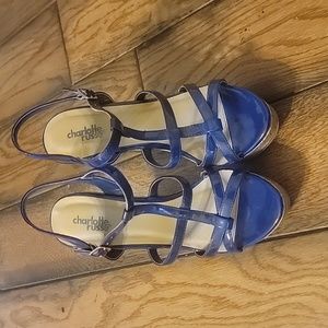 Charlotte Russe size 7 blue wedges